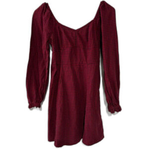 American Eagle Sweetheart Long-Sleeve Cotton Mini Dress